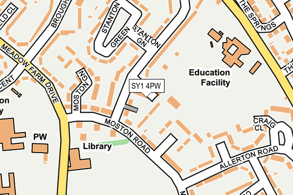 SY1 4PW map - OS OpenMap – Local (Ordnance Survey) SY1 4PW map - OS OpenMap – Local (Ordnance Survey)