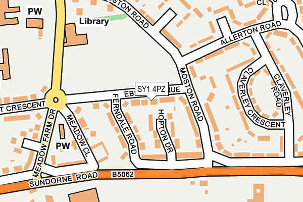 SY1 4PZ map - OS OpenMap – Local (Ordnance Survey) SY1 4PZ map - OS OpenMap – Local (Ordnance Survey)