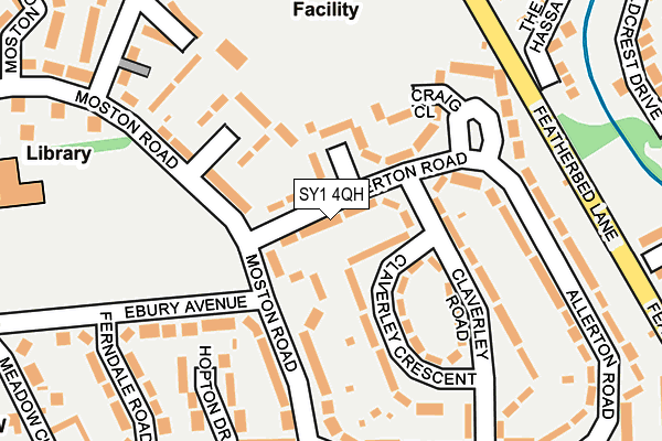 SY1 4QH map - OS OpenMap – Local (Ordnance Survey) SY1 4QH map - OS OpenMap – Local (Ordnance Survey)