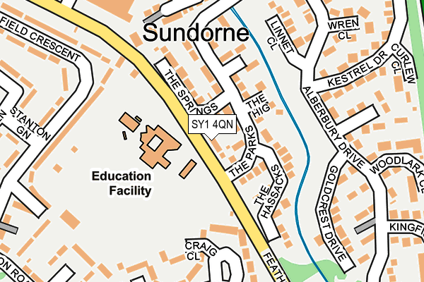 SY1 4QN map - OS OpenMap – Local (Ordnance Survey) SY1 4QN map - OS OpenMap – Local (Ordnance Survey)
