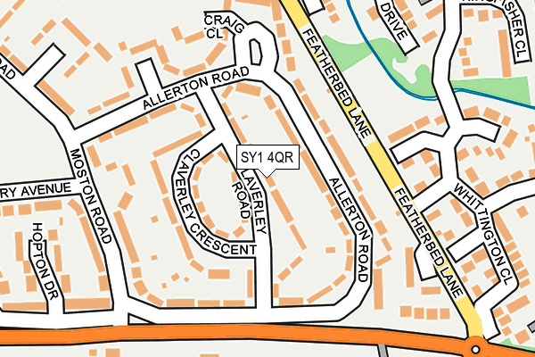 SY1 4QR map - OS OpenMap – Local (Ordnance Survey) SY1 4QR map - OS OpenMap – Local (Ordnance Survey)