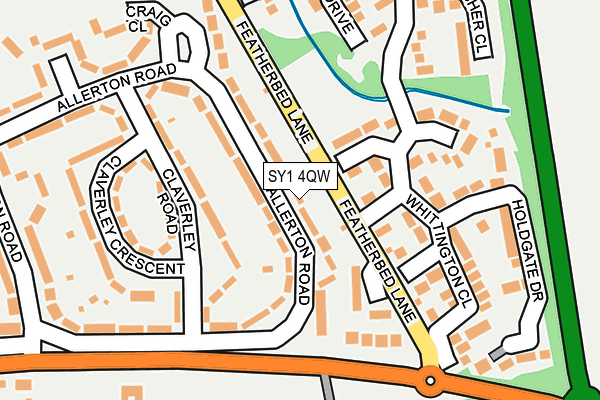 SY1 4QW map - OS OpenMap – Local (Ordnance Survey) SY1 4QW map - OS OpenMap – Local (Ordnance Survey)