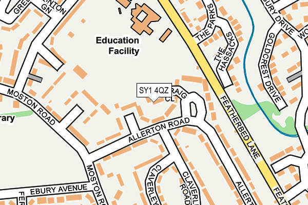SY1 4QZ map - OS OpenMap – Local (Ordnance Survey) SY1 4QZ map - OS OpenMap – Local (Ordnance Survey)