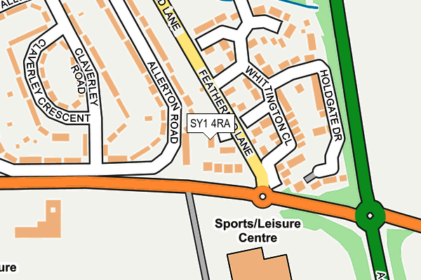SY1 4RA map - OS OpenMap – Local (Ordnance Survey) SY1 4RA map - OS OpenMap – Local (Ordnance Survey)