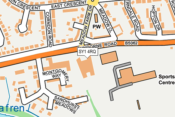 SY1 4RQ map - OS OpenMap – Local (Ordnance Survey) SY1 4RQ map - OS OpenMap – Local (Ordnance Survey)