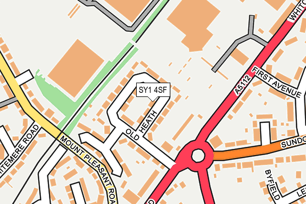 SY1 4SF map - OS OpenMap – Local (Ordnance Survey) SY1 4SF map - OS OpenMap – Local (Ordnance Survey)