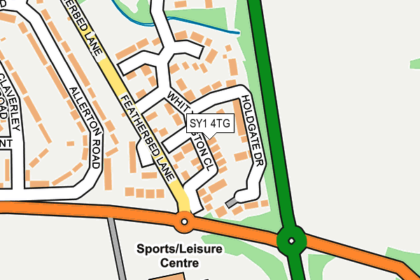 SY1 4TG map - OS OpenMap – Local (Ordnance Survey) SY1 4TG map - OS OpenMap – Local (Ordnance Survey)