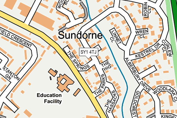 SY1 4TJ map - OS OpenMap – Local (Ordnance Survey) SY1 4TJ map - OS OpenMap – Local (Ordnance Survey)