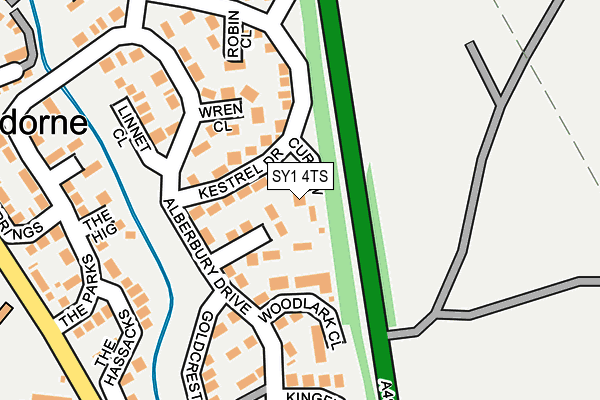 SY1 4TS map - OS OpenMap – Local (Ordnance Survey) SY1 4TS map - OS OpenMap – Local (Ordnance Survey)