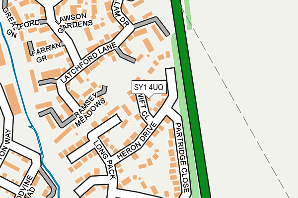 SY1 4UQ map - OS OpenMap – Local (Ordnance Survey) SY1 4UQ map - OS OpenMap – Local (Ordnance Survey)