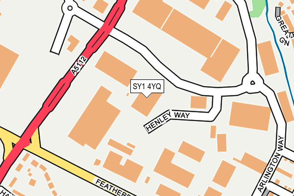 SY1 4YQ map - OS OpenMap – Local (Ordnance Survey) SY1 4YQ map - OS OpenMap – Local (Ordnance Survey)