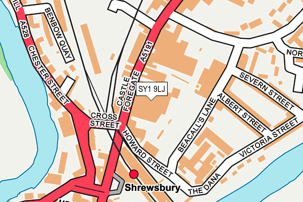 SY1 9LJ map - OS OpenMap – Local (Ordnance Survey) SY1 9LJ map - OS OpenMap – Local (Ordnance Survey)