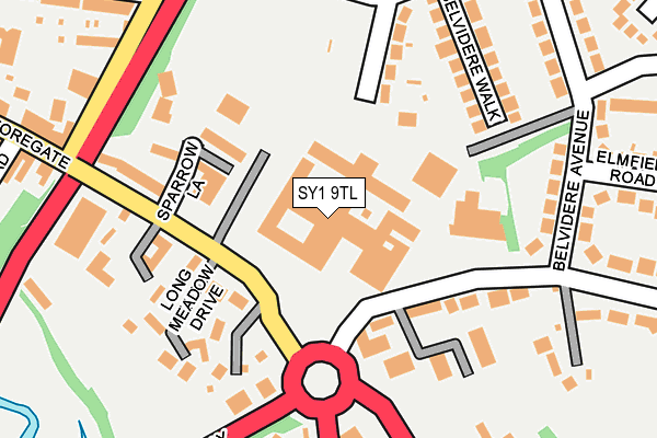 SY1 9TL map - OS OpenMap – Local (Ordnance Survey) SY1 9TL map - OS OpenMap – Local (Ordnance Survey)