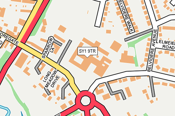 SY1 9TR map - OS OpenMap – Local (Ordnance Survey) SY1 9TR map - OS OpenMap – Local (Ordnance Survey)