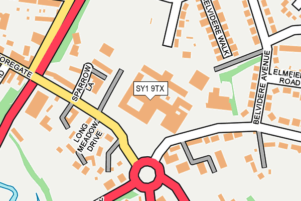 SY1 9TX map - OS OpenMap – Local (Ordnance Survey) SY1 9TX map - OS OpenMap – Local (Ordnance Survey)