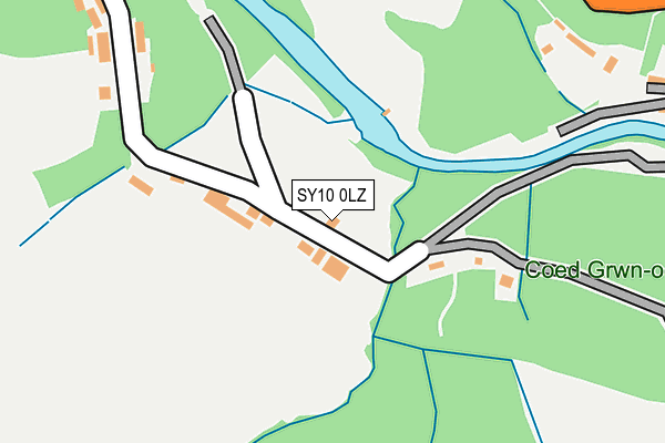 SY10 0LZ map - OS OpenMap – Local (Ordnance Survey) SY10 0LZ map - OS OpenMap – Local (Ordnance Survey)