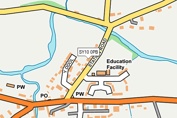 SY10 0PB map - OS OpenMap – Local (Ordnance Survey) SY10 0PB map - OS OpenMap – Local (Ordnance Survey)