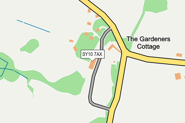 SY10 7AX map - OS OpenMap – Local (Ordnance Survey) SY10 7AX map - OS OpenMap – Local (Ordnance Survey)