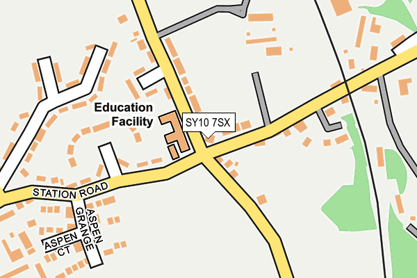 SY10 7SX map - OS OpenMap – Local (Ordnance Survey) SY10 7SX map - OS OpenMap – Local (Ordnance Survey)