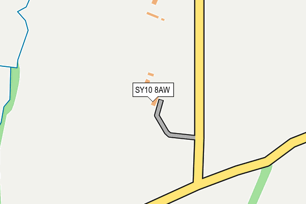 SY10 8AW map - OS OpenMap – Local (Ordnance Survey) SY10 8AW map - OS OpenMap – Local (Ordnance Survey)