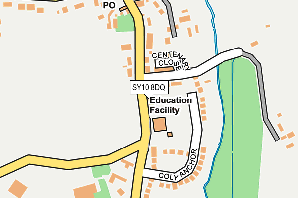 SY10 8DQ map - OS OpenMap – Local (Ordnance Survey) SY10 8DQ map - OS OpenMap – Local (Ordnance Survey)