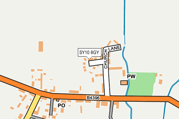 SY10 8GY map - OS OpenMap – Local (Ordnance Survey) SY10 8GY map - OS OpenMap – Local (Ordnance Survey)