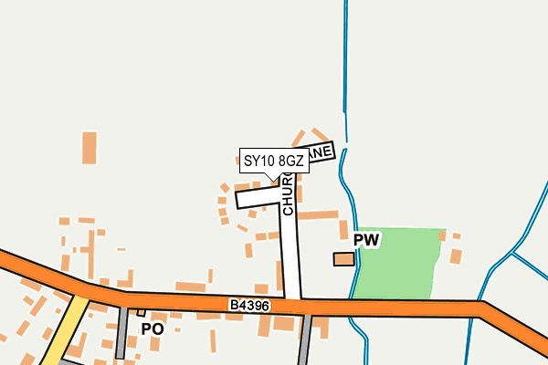 SY10 8GZ map - OS OpenMap – Local (Ordnance Survey) SY10 8GZ map - OS OpenMap – Local (Ordnance Survey)