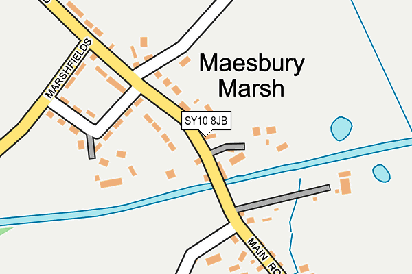 SY10 8JB map - OS OpenMap – Local (Ordnance Survey) SY10 8JB map - OS OpenMap – Local (Ordnance Survey)