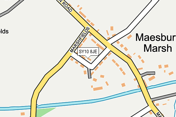 SY10 8JE map - OS OpenMap – Local (Ordnance Survey) SY10 8JE map - OS OpenMap – Local (Ordnance Survey)
