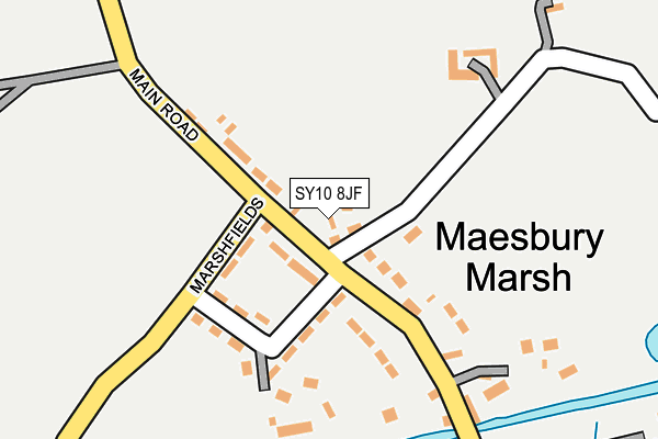 SY10 8JF map - OS OpenMap – Local (Ordnance Survey) SY10 8JF map - OS OpenMap – Local (Ordnance Survey)