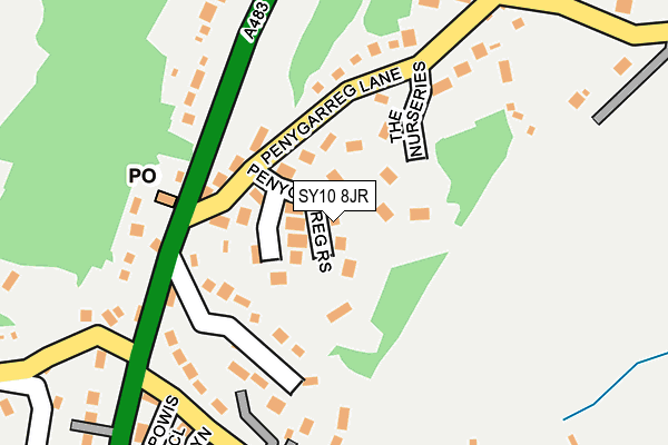 SY10 8JR map - OS OpenMap – Local (Ordnance Survey) SY10 8JR map - OS OpenMap – Local (Ordnance Survey)