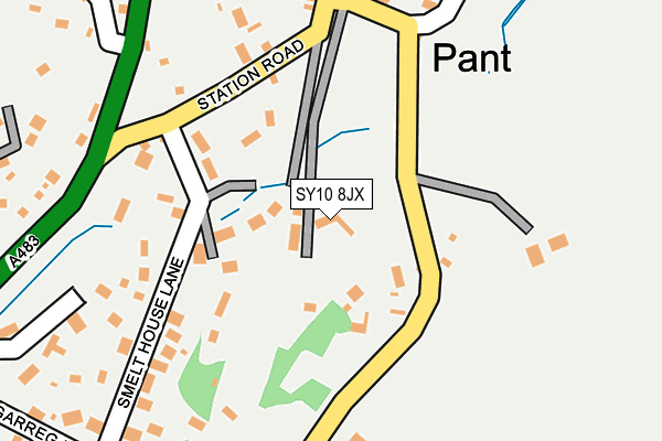 SY10 8JX map - OS OpenMap – Local (Ordnance Survey) SY10 8JX map - OS OpenMap – Local (Ordnance Survey)