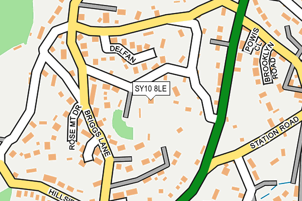 SY10 8LE map - OS OpenMap – Local (Ordnance Survey) SY10 8LE map - OS OpenMap – Local (Ordnance Survey)
