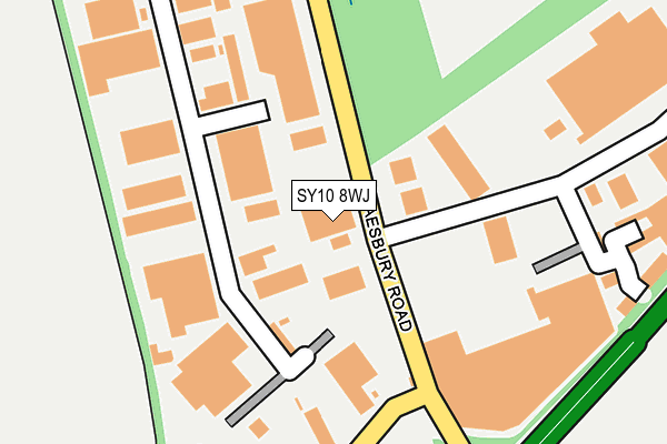 SY10 8WJ map - OS OpenMap – Local (Ordnance Survey) SY10 8WJ map - OS OpenMap – Local (Ordnance Survey)