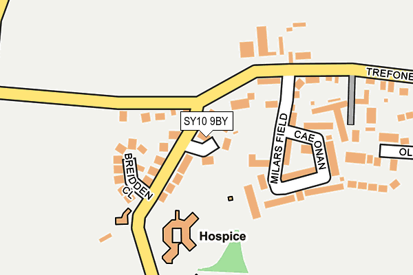 SY10 9BY map - OS OpenMap – Local (Ordnance Survey) SY10 9BY map - OS OpenMap – Local (Ordnance Survey)
