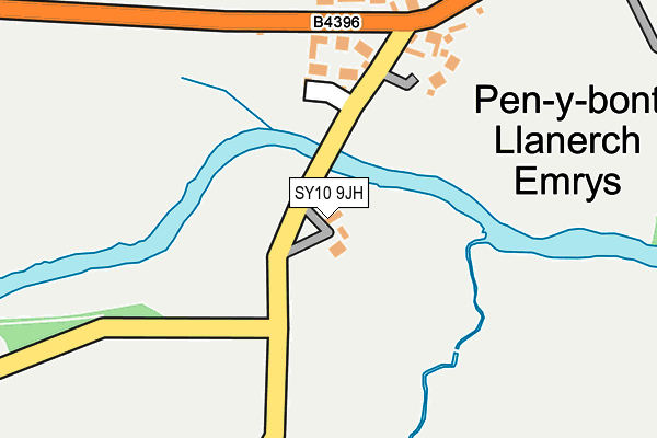 SY10 9JH map - OS OpenMap – Local (Ordnance Survey) SY10 9JH map - OS OpenMap – Local (Ordnance Survey)