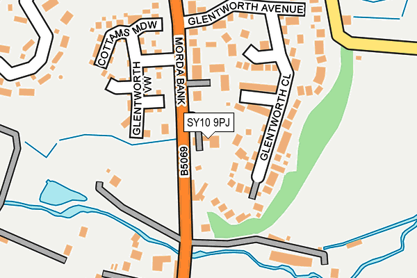 SY10 9PJ map - OS OpenMap – Local (Ordnance Survey) SY10 9PJ map - OS OpenMap – Local (Ordnance Survey)
