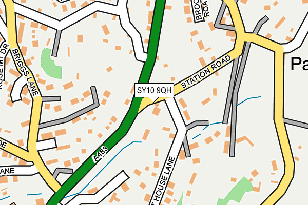 SY10 9QH map - OS OpenMap – Local (Ordnance Survey) SY10 9QH map - OS OpenMap – Local (Ordnance Survey)
