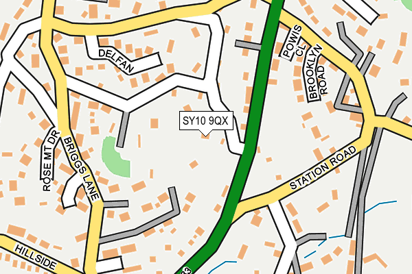 SY10 9QX map - OS OpenMap – Local (Ordnance Survey) SY10 9QX map - OS OpenMap – Local (Ordnance Survey)