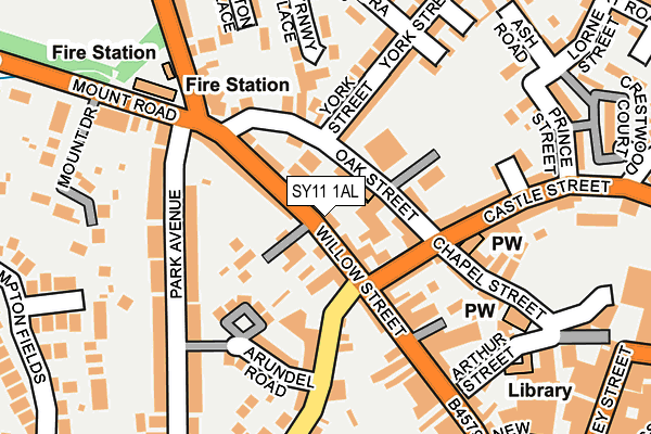 SY11 1AL map - OS OpenMap – Local (Ordnance Survey) SY11 1AL map - OS OpenMap – Local (Ordnance Survey)