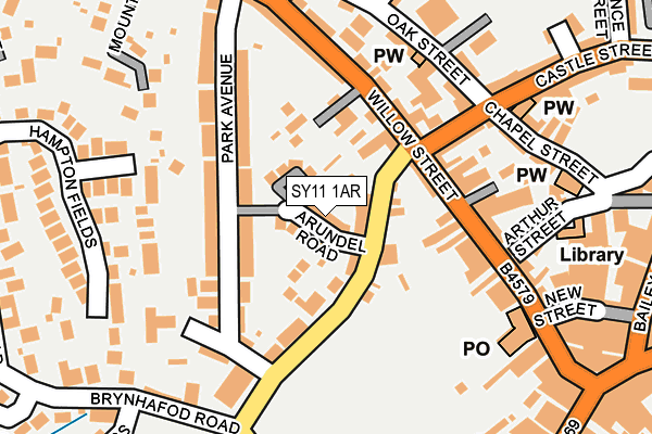 SY11 1AR map - OS OpenMap – Local (Ordnance Survey) SY11 1AR map - OS OpenMap – Local (Ordnance Survey)