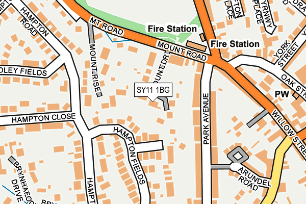 SY11 1BG map - OS OpenMap – Local (Ordnance Survey) SY11 1BG map - OS OpenMap – Local (Ordnance Survey)
