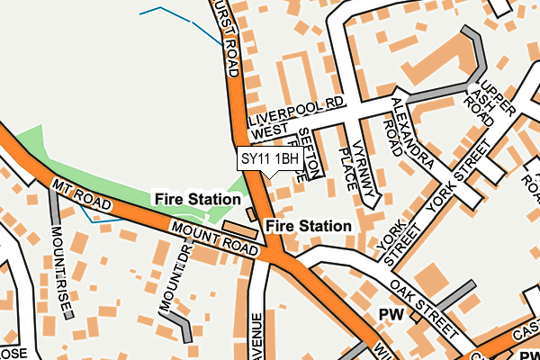 SY11 1BH map - OS OpenMap – Local (Ordnance Survey) SY11 1BH map - OS OpenMap – Local (Ordnance Survey)