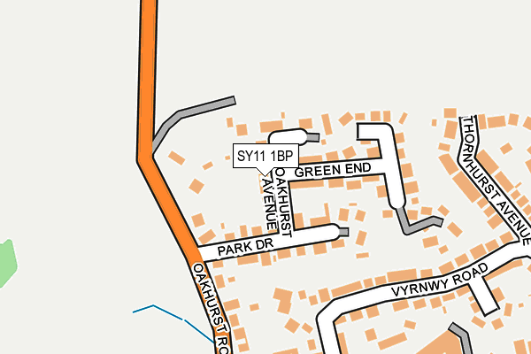 SY11 1BP map - OS OpenMap – Local (Ordnance Survey)