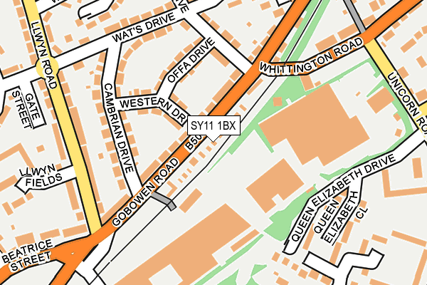 SY11 1BX map - OS OpenMap – Local (Ordnance Survey) SY11 1BX map - OS OpenMap – Local (Ordnance Survey)