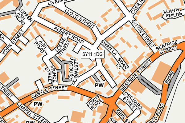 SY11 1DG map - OS OpenMap – Local (Ordnance Survey) SY11 1DG map - OS OpenMap – Local (Ordnance Survey)