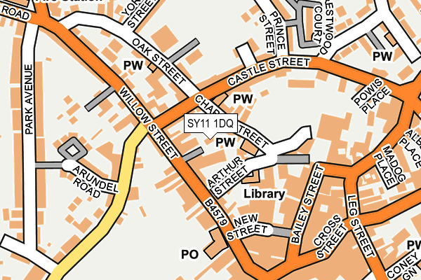 SY11 1DQ map - OS OpenMap – Local (Ordnance Survey) SY11 1DQ map - OS OpenMap – Local (Ordnance Survey)