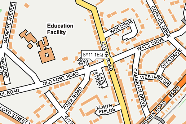 SY11 1EQ map - OS OpenMap – Local (Ordnance Survey) SY11 1EQ map - OS OpenMap – Local (Ordnance Survey)