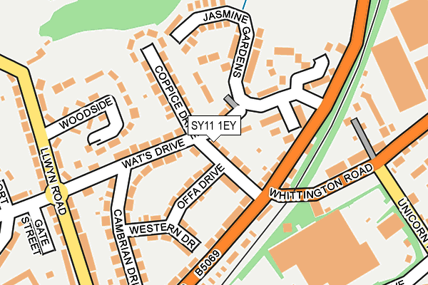 SY11 1EY map - OS OpenMap – Local (Ordnance Survey) SY11 1EY map - OS OpenMap – Local (Ordnance Survey)