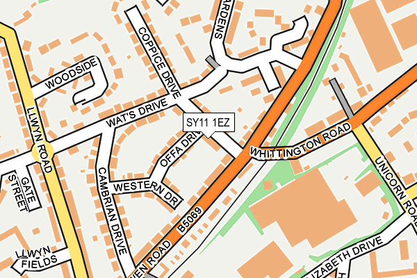 SY11 1EZ map - OS OpenMap – Local (Ordnance Survey) SY11 1EZ map - OS OpenMap – Local (Ordnance Survey)